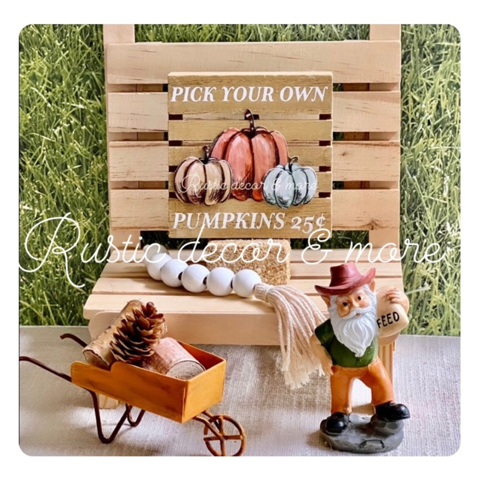 Farmhouse Autumn wood pallet sign for your tier trays